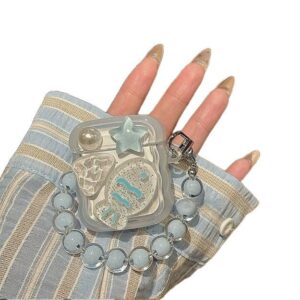 Ice transparent blue apple airpods1/2 generation bluetooth headset protective case pro2 earphone case 3 generation tpu headset case