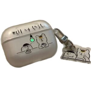 [Drinking Coffee Bear] Airpodspro Protective Cover Airpods3 Suitable for Headphone Protective Case 2 Second Generation