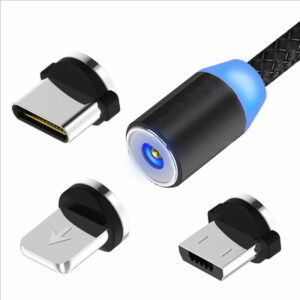 @ @ @ @ Magnetic suction data cable is suitable for Apple, Android three-in-one 360-degree round magnet mobile phone charging