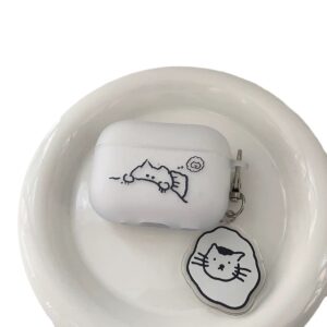 Line Sleeping Cat Suitable for Apple AirPods 2Nd Generation Apple Pro2 Headphone Case Second Generation Cute