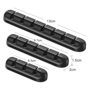 Simple Style Solid Color Data Cable Organizer Charging Cable Multi-Purpose Organizer Stickable Mouse Clamp Solver