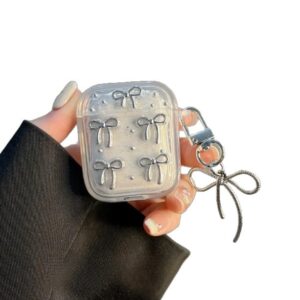 Dripping Glue Glitter Bow Chain for Airpods4/3 Headphone Protective Case 2pro Second and Third Generation New Women
