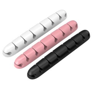 Silicone cable winder desktop power cord wire storage clip data cable organizer self-adhesive cable card