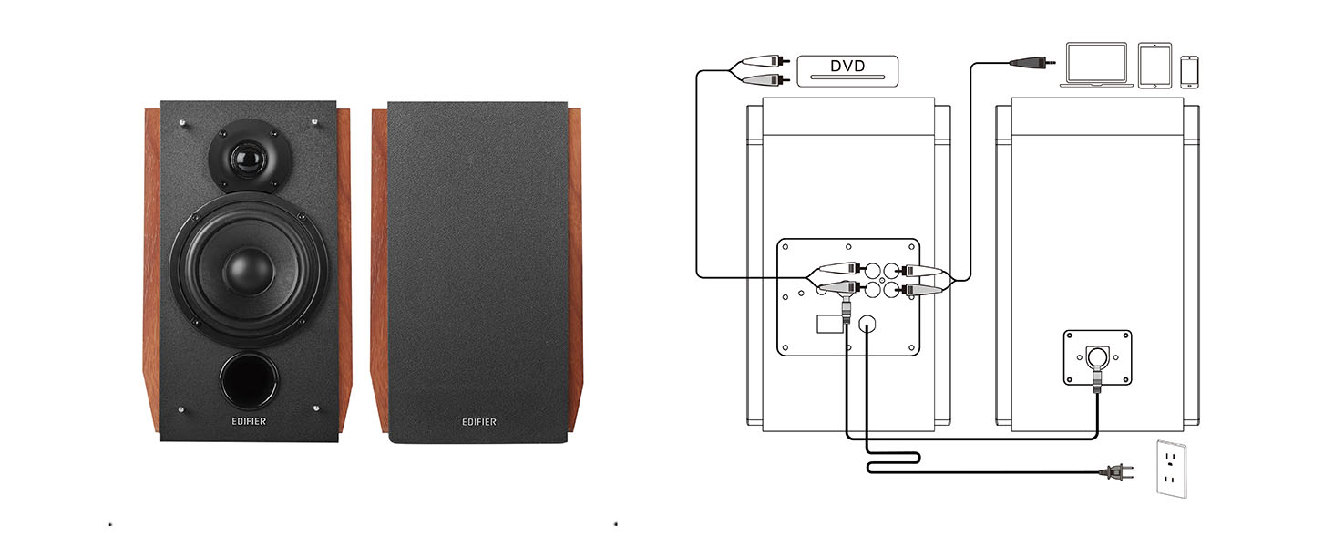 Edifier R1700BTs Active Bluetooth Bookshelf Speakers -2.0 Wireless Near Field Studio Monitor Speaker