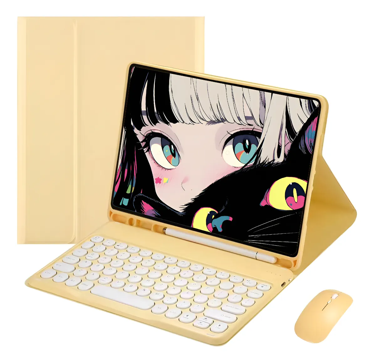 Teclado Redondo, Capa, Mouse Para Samsung S6 Lite P620 P625 - Imagem 16