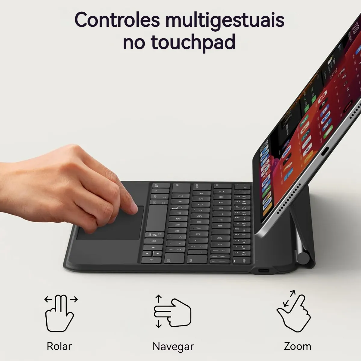 Capa De Teclado Mágico Magnético Para iPad Pro11/air4,air5 - Imagem 7
