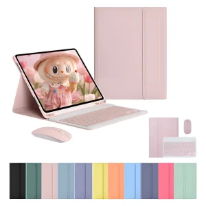 Capa Tablet Para iPad 7/8/9 Geração 10.2 Com Mouse E Teclado