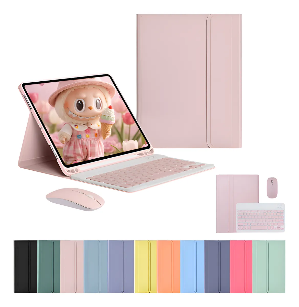 Capa Tablet Para iPad 7/8/9 Geração 10.2 Com Mouse E Teclado