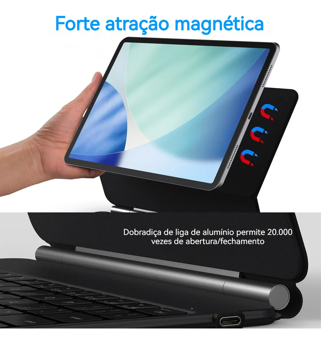 Capa De Teclado Mágico Magnético Para iPad Pro11/air4,air5 - Imagem 9