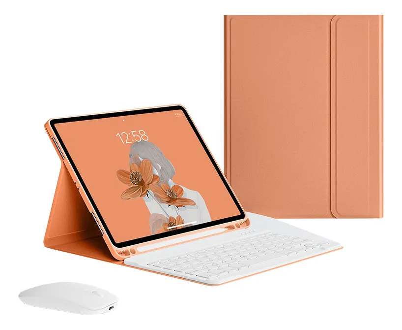 Teclado Bluetooth + Mouse + Capa Para Tab S7 Fe/s8 Plus/s7 + - Imagem 13