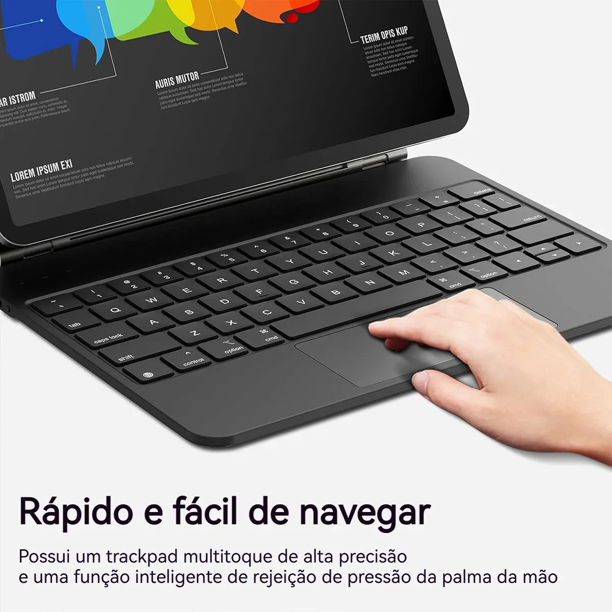 Capa De Teclado Mágico Magnético Para iPad Pro11/air4,air5 - Imagem 8