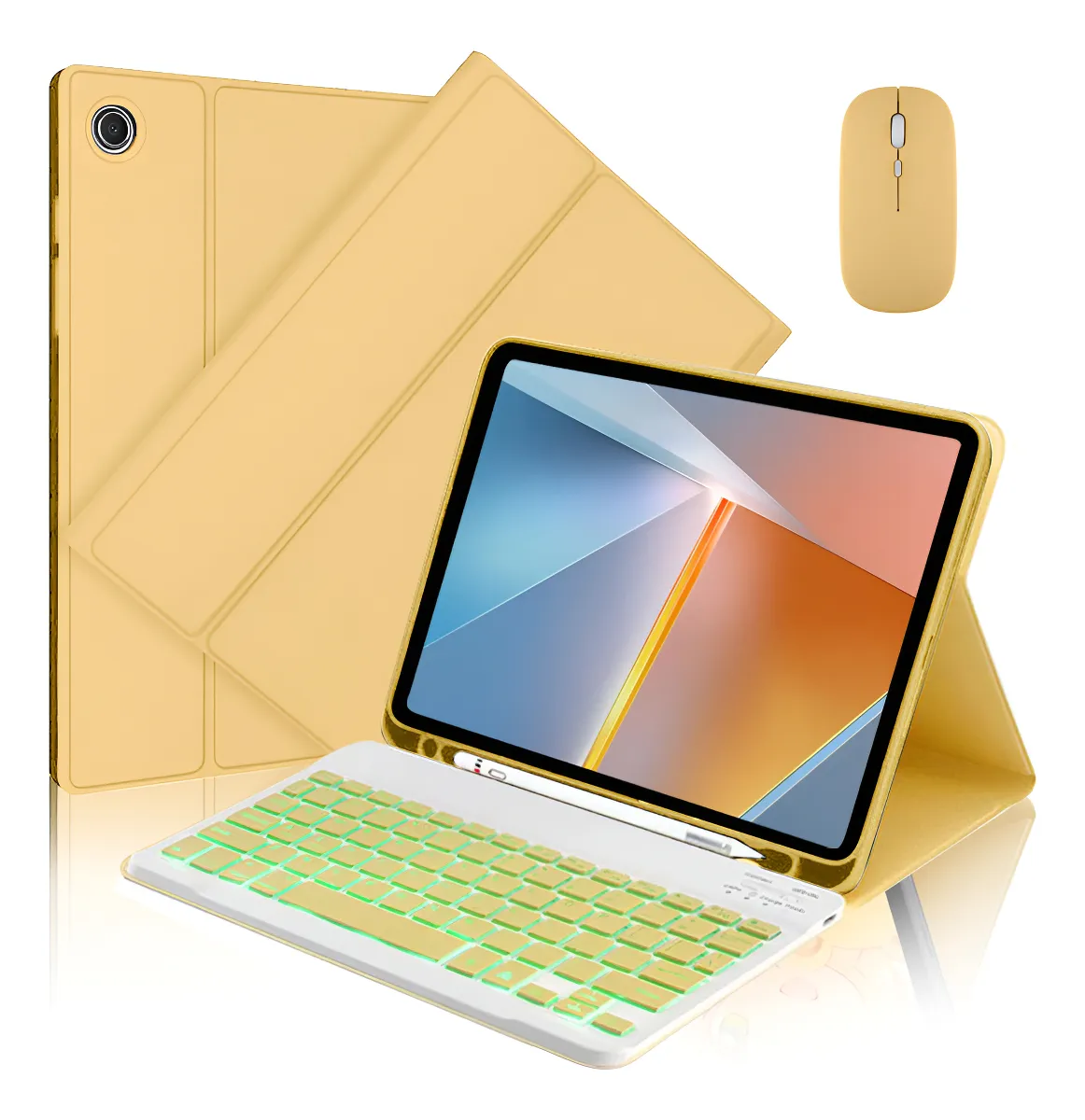 Capa ,teclado Retroiluminado, Mouse Para Samsung Tab S7/s8 - Imagem 11