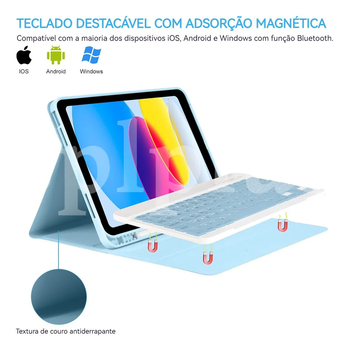 Capa Tablet Para iPad 7/8/9 Geração 10.2 Com Mouse E Teclado - Imagem 4