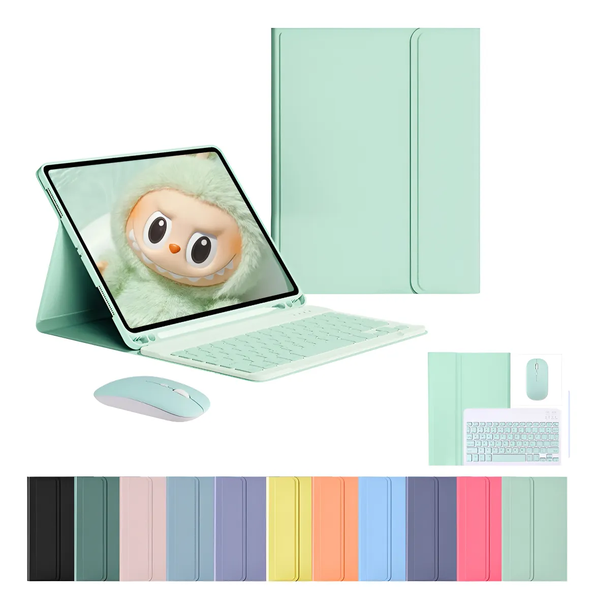 Capa Tablet Para iPad 7/8/9 Geração 10.2 Com Mouse E Teclado - Imagem 15