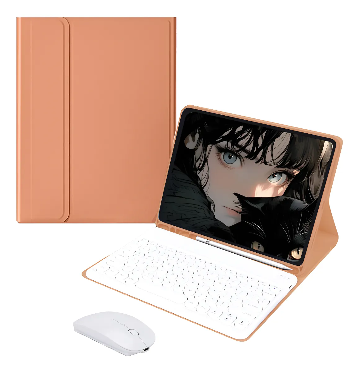 Teclado Redondo, Capa, Mouse Para Samsung S6 Lite P620 P625 - Imagem 18