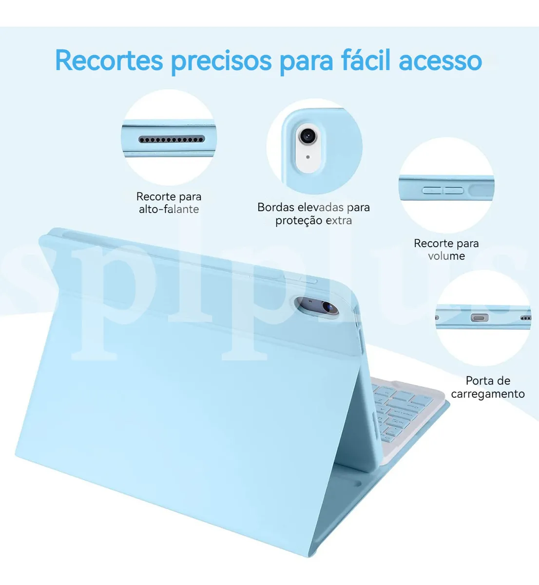 Capa Tablet Para iPad 7/8/9 Geração 10.2 Com Mouse E Teclado - Imagem 7