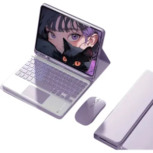 Capa + Teclado Touch + Mouse Para iPad 7ª/8ª/9ª Geração Kit