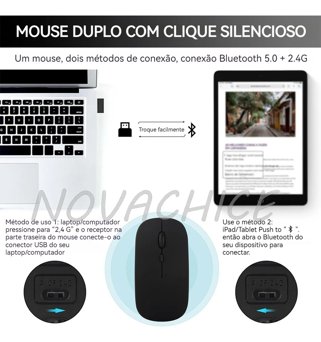 Capa Com Teclado Bluetooth E Mouse Para Samsung Tab S6 Lite - Imagem 9
