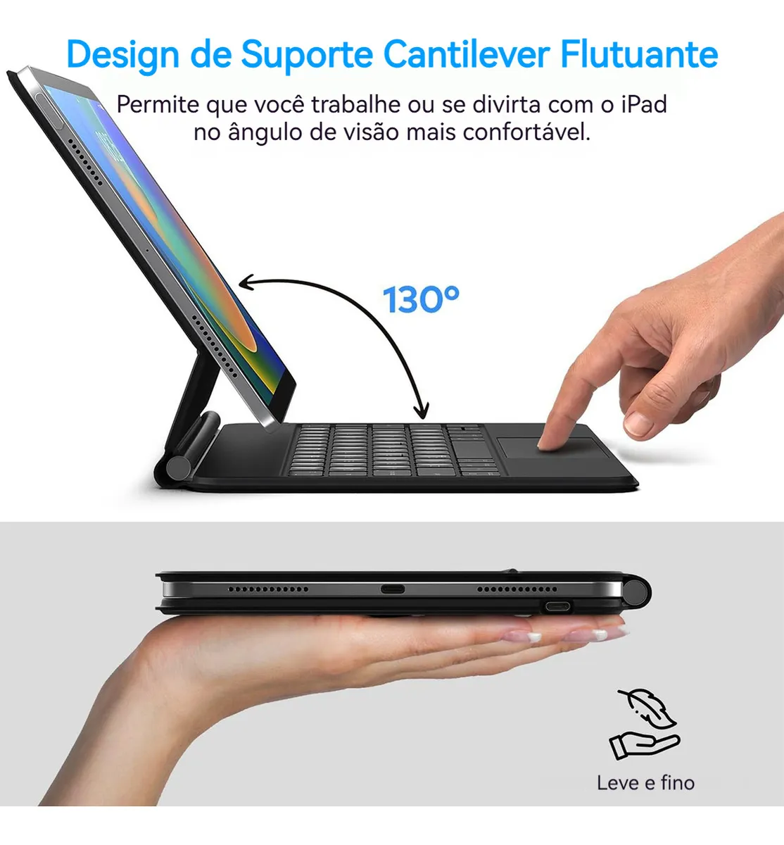 Capa De Teclado Mágico Magnético Para iPad Pro11/air4,air5 - Imagem 4